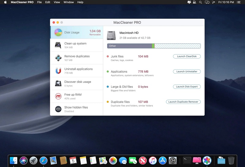 MacCleaner 2 Pro Mac v2.9 英文破解版下载 Mac系统优化清理工具合集