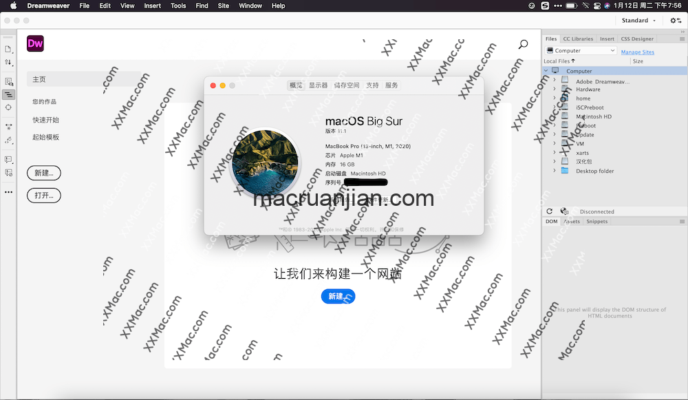 Adobe Dreamweaver 2021 M1 芯片版 v21.0 中文汉化免激活版下载 DW网页开发工具