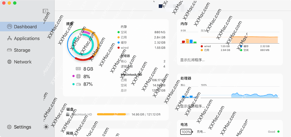 iStatistica Pro for Mac v4.1 中文破解版下载 系统状态监控软件