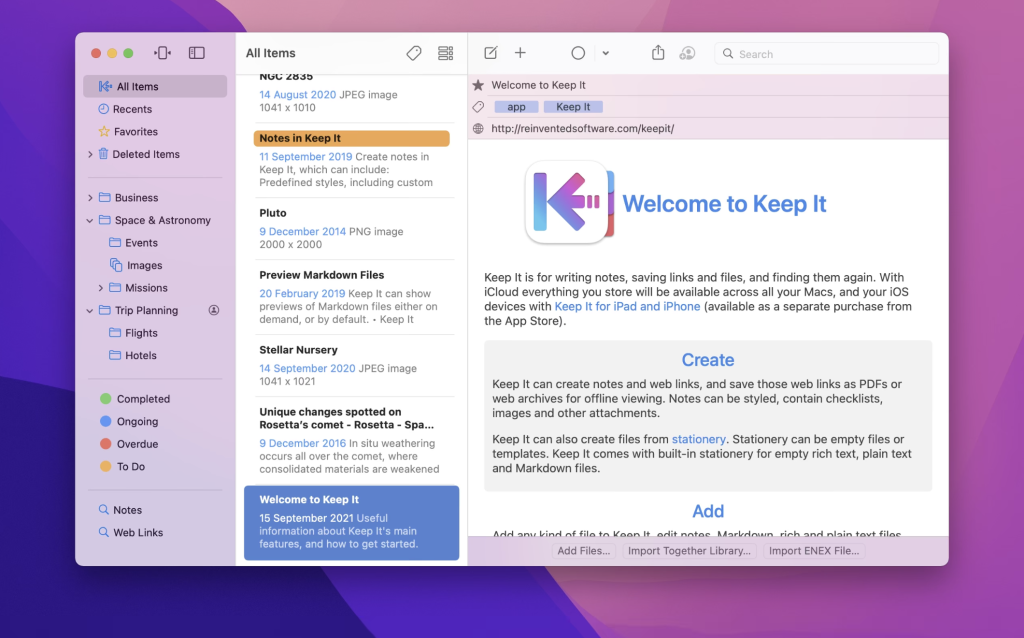 Keep It for mac v2.0.12 英文激活版 Mac笔记软件