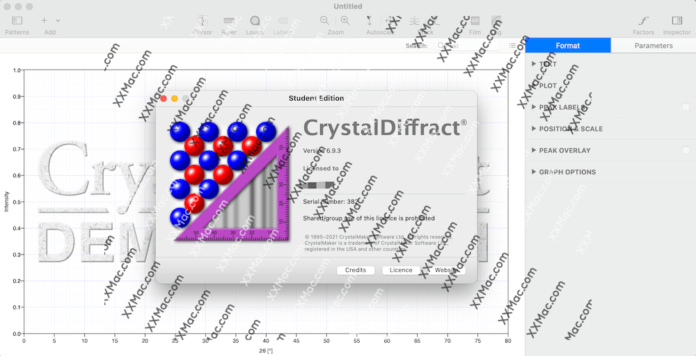 CrystalDiffract for Mac v6.9.3 英文破解版 晶体分子结构示图软件