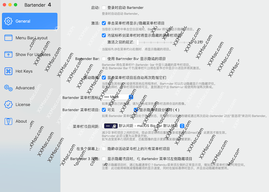 Bartender 4 for Mac v4.1.51 中文汉化破解版下载 菜单栏图标管理软件