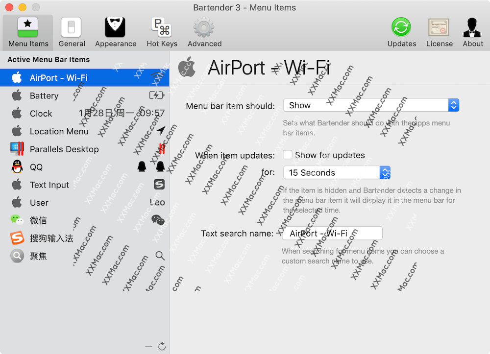 Bartender 3 for Mac v3.1.23 英文破解版下载 菜单栏图标管理软件