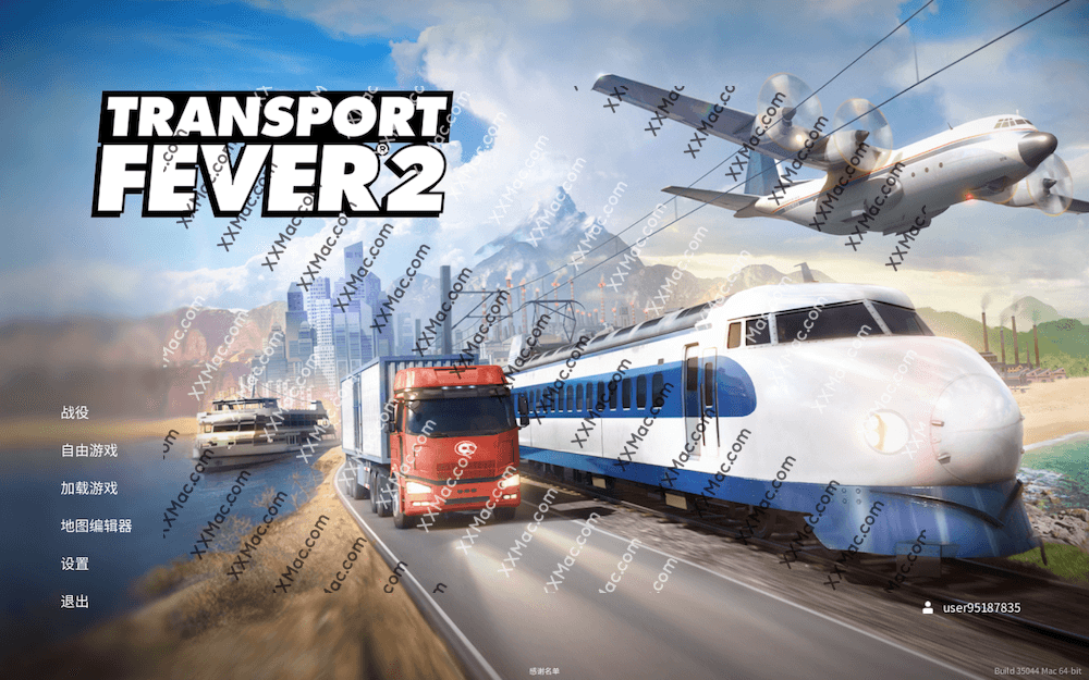 狂热运输2 transport fever 2 for Mac v35044 中文版 模拟经营游戏